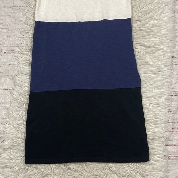 Boden Slub Colorblock Striped Crewneck T-Shirt Dress Long Fit - Picture 4 of 11